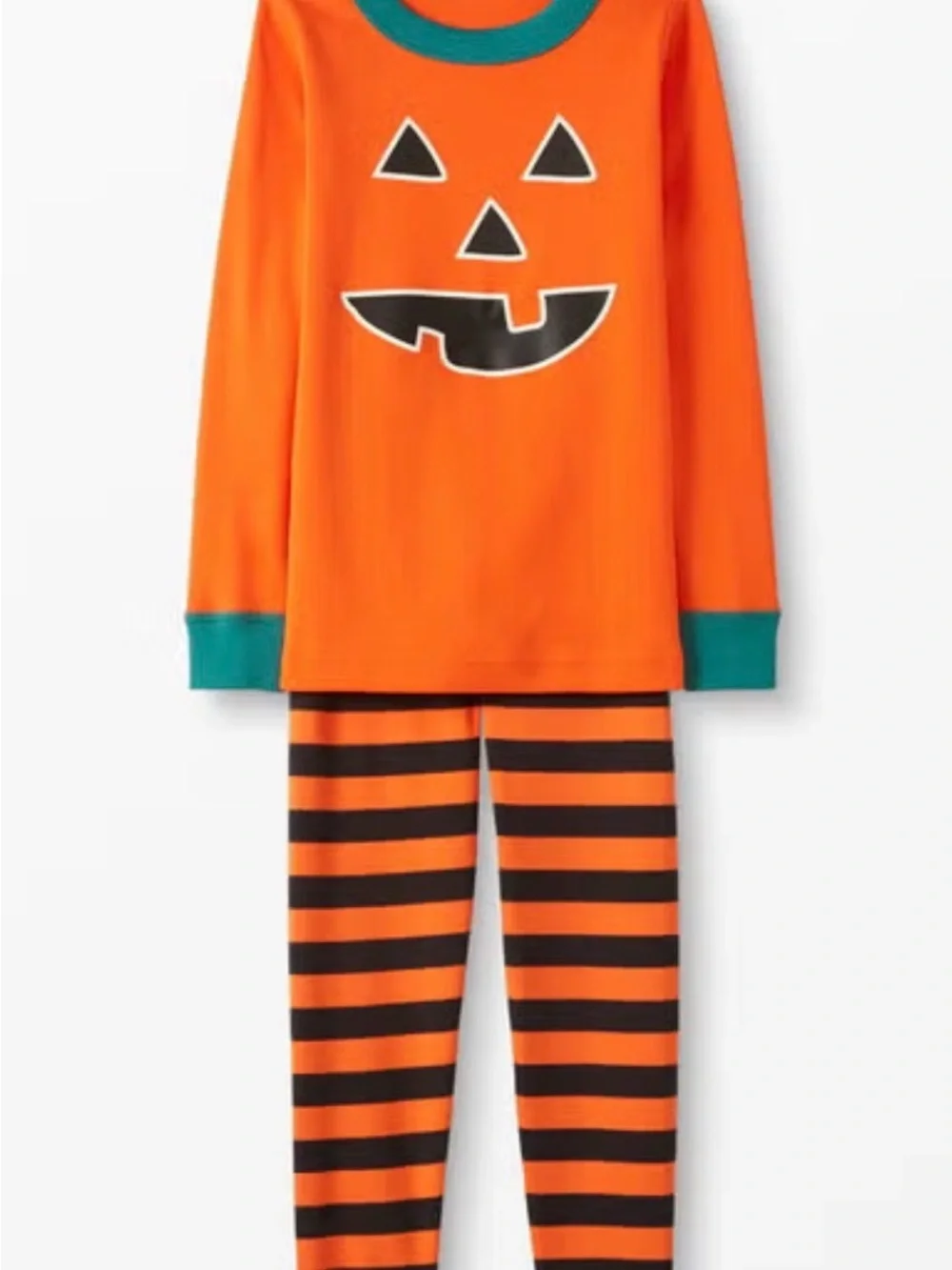 Hanna Andersson Size 110 5 Pumpkin Costume Long John Pajama Set Halloween